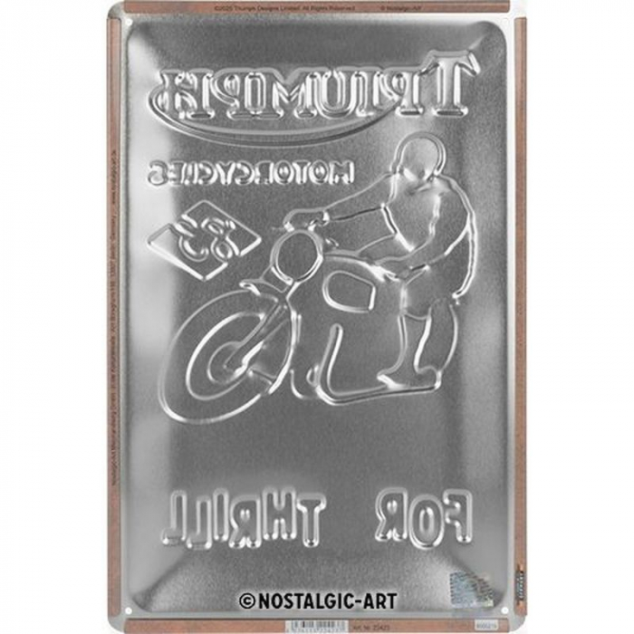 Blechschild Triumph Thrill 3